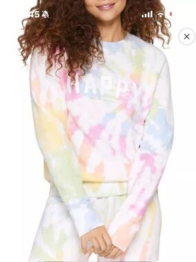 Spiritual Gangster “Happy” Tie Dye Pullover Crewneck & Sweatpants Set/MRSP $232